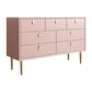 Modern Stone Buffet Sideboard 15.7"D Dining Room Buffet Server with Drawer Pink 59"L x 16"W x 30"H Clearhalo 'buffet_sideboard' 'Buffets & Sideboards' 'Furniture' 'furniture_buffet_sideboard' 'Kitchen & Dining Furniture' 4948460