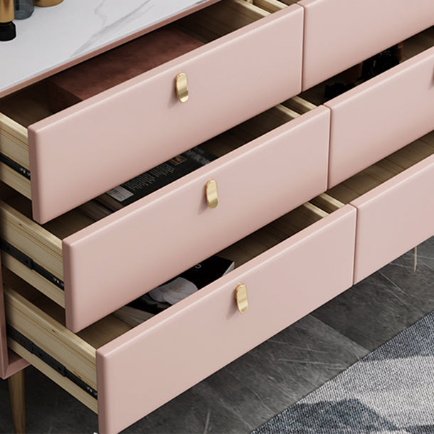 Modern Stone Buffet Sideboard 15.7"D Dining Room Buffet Server with Drawer Clearhalo 'buffet_sideboard' 'Buffets & Sideboards' 'Furniture' 'furniture_buffet_sideboard' 'Kitchen & Dining Furniture' 4948466