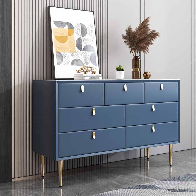Modern Stone Buffet Sideboard 15.7"D Dining Room Buffet Server with Drawer Blue 59"L x 16"W x 30"H Clearhalo 'buffet_sideboard' 'Buffets & Sideboards' 'Furniture' 'furniture_buffet_sideboard' 'Kitchen & Dining Furniture' 4948467
