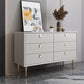 Modern Stone Buffet Sideboard 15.7"D Dining Room Buffet Server with Drawer Light Gray 47"L x 16"W x 30"H Clearhalo 'buffet_sideboard' 'Buffets & Sideboards' 'Furniture' 'furniture_buffet_sideboard' 'Kitchen & Dining Furniture' 4948487