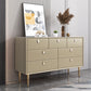 Modern Stone Buffet Sideboard 15.7"D Dining Room Buffet Server with Drawer Khaki 59"L x 16"W x 30"H Clearhalo 'buffet_sideboard' 'Buffets & Sideboards' 'Furniture' 'furniture_buffet_sideboard' 'Kitchen & Dining Furniture' 4948493