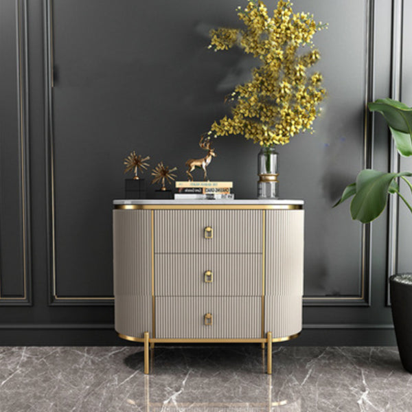 Wood Dining Room Sideboard Cabinet Glam Buffet Server Cabinet with Drawers White 31"L x 16"W x 31"H Clearhalo 'buffet_sideboard' 'Buffets & Sideboards' 'Furniture' 'furniture_buffet_sideboard' 'Kitchen & Dining Furniture' 4948504