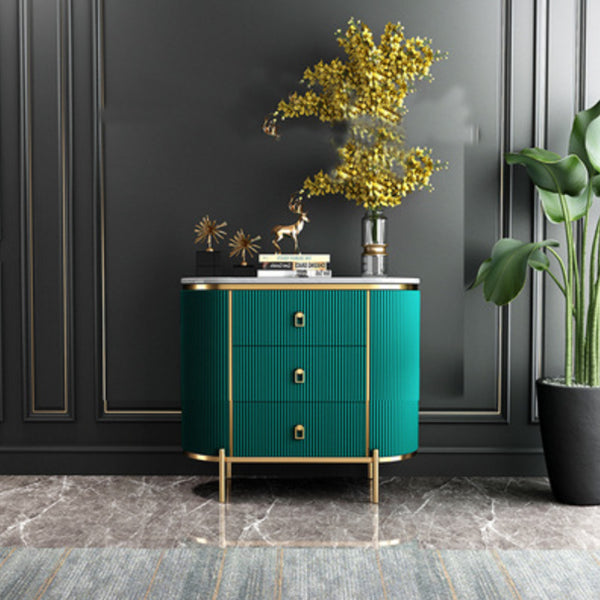 Wood Dining Room Sideboard Cabinet Glam Buffet Server Cabinet with Drawers Green 31"L x 16"W x 31"H Clearhalo 'buffet_sideboard' 'Buffets & Sideboards' 'Furniture' 'furniture_buffet_sideboard' 'Kitchen & Dining Furniture' 4948510