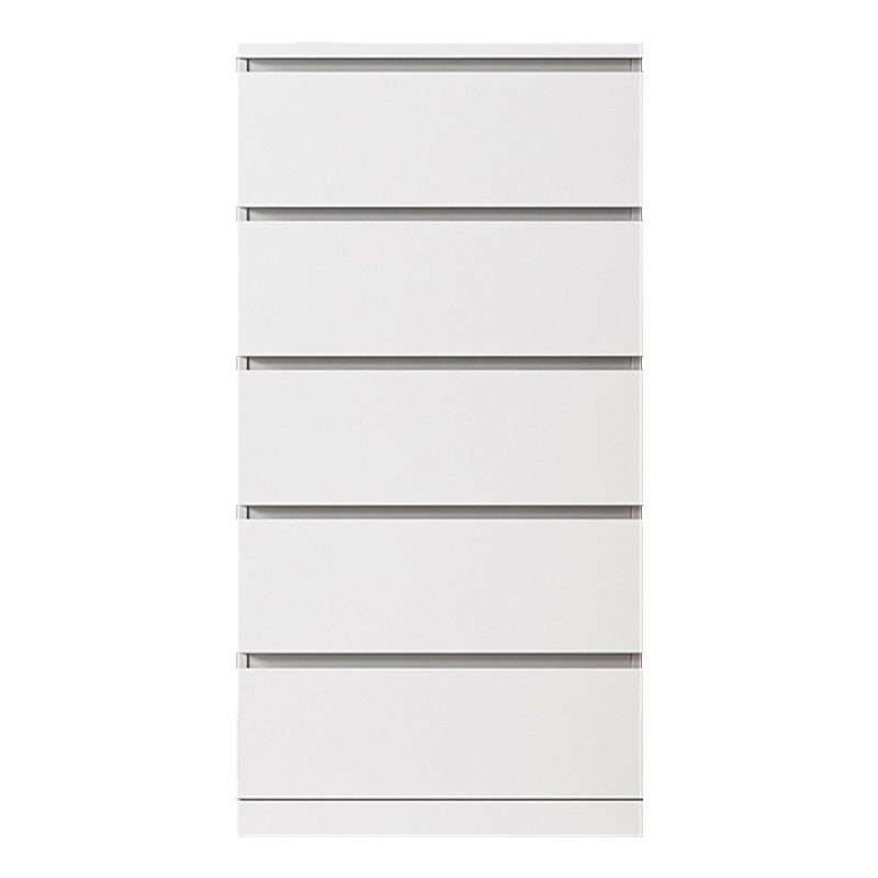 Artificial Wood Living Room Sideboard Cabinet Modern Buffet Server Cabinet with Drawers White 24"L x 16"W x 47"H Clearhalo 'buffet_sideboard' 'Buffets & Sideboards' 'Furniture' 'furniture_buffet_sideboard' 'Kitchen & Dining Furniture' 4948521