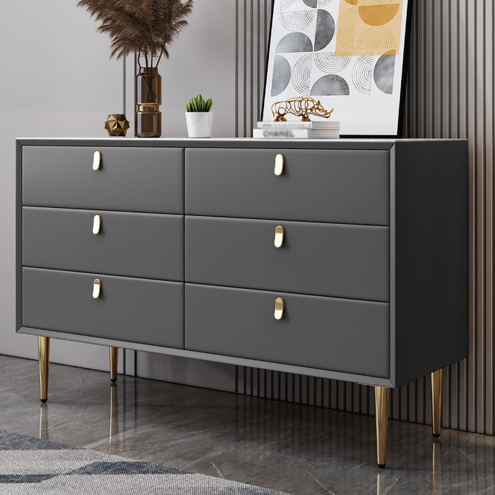 Glam Style Buffet Table White Stone Top Kitchen Table for Living Room Black 39"L x 16"W x 30"H Clearhalo 'buffet_sideboard' 'Buffets & Sideboards' 'Furniture' 'furniture_buffet_sideboard' 'Kitchen & Dining Furniture' 4948549