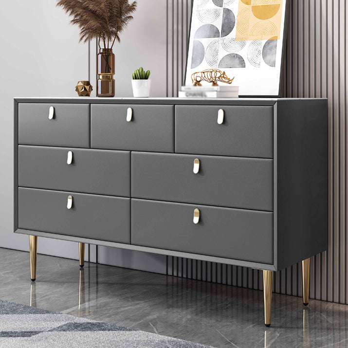 Glam Style Buffet Table White Stone Top Kitchen Table for Living Room Black 59"L x 16"W x 30"H Clearhalo 'buffet_sideboard' 'Buffets & Sideboards' 'Furniture' 'furniture_buffet_sideboard' 'Kitchen & Dining Furniture' 4948553