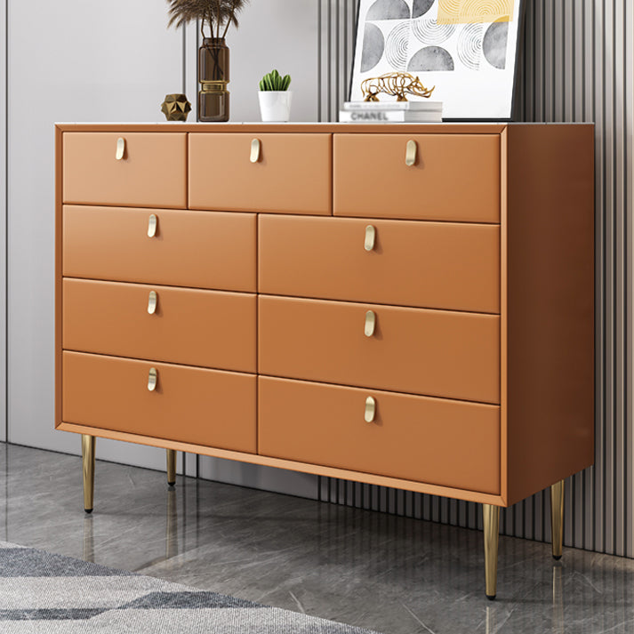 Glam Style Buffet Table White Stone Top Kitchen Table for Living Room Clearhalo 'buffet_sideboard' 'Buffets & Sideboards' 'Furniture' 'furniture_buffet_sideboard' 'Kitchen & Dining Furniture' 4948555