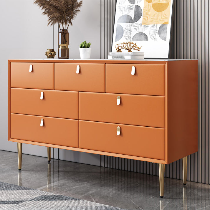 Glam Style Buffet Table White Stone Top Kitchen Table for Living Room Clearhalo 'buffet_sideboard' 'Buffets & Sideboards' 'Furniture' 'furniture_buffet_sideboard' 'Kitchen & Dining Furniture' 4948572