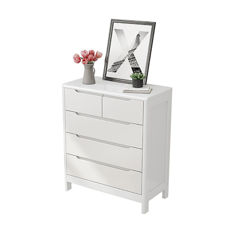 Modern Style Sideboard Buffet with Rubberwood Solid Wood Drawers and Storage Sideboard White 31"L x 16"W x 37"H Clearhalo 'buffet_sideboard' 'Buffets & Sideboards' 'Furniture' 'furniture_buffet_sideboard' 'Kitchen & Dining Furniture' 4948587