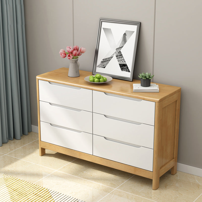 Modern Style Sideboard Buffet with Rubberwood Solid Wood Drawers and Storage Sideboard Clearhalo 'buffet_sideboard' 'Buffets & Sideboards' 'Furniture' 'furniture_buffet_sideboard' 'Kitchen & Dining Furniture' 4948588