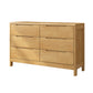 Modern Style Sideboard Buffet with Rubberwood Solid Wood Drawers and Storage Sideboard Natural 47"L x 16"W x 30"H Clearhalo 'buffet_sideboard' 'Buffets & Sideboards' 'Furniture' 'furniture_buffet_sideboard' 'Kitchen & Dining Furniture' 4948592