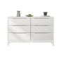 Modern Style Sideboard Buffet with Rubberwood Solid Wood Drawers and Storage Sideboard White 47"L x 16"W x 30"H Clearhalo 'buffet_sideboard' 'Buffets & Sideboards' 'Furniture' 'furniture_buffet_sideboard' 'Kitchen & Dining Furniture' 4948597