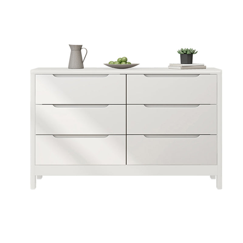 Modern Style Sideboard Buffet with Rubberwood Solid Wood Drawers and Storage Sideboard White 47"L x 16"W x 30"H Clearhalo 'buffet_sideboard' 'Buffets & Sideboards' 'Furniture' 'furniture_buffet_sideboard' 'Kitchen & Dining Furniture' 4948597