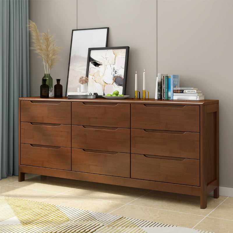Modern Style Sideboard Buffet with Rubberwood Solid Wood Drawers and Storage Sideboard Clearhalo 'buffet_sideboard' 'Buffets & Sideboards' 'Furniture' 'furniture_buffet_sideboard' 'Kitchen & Dining Furniture' 4948601