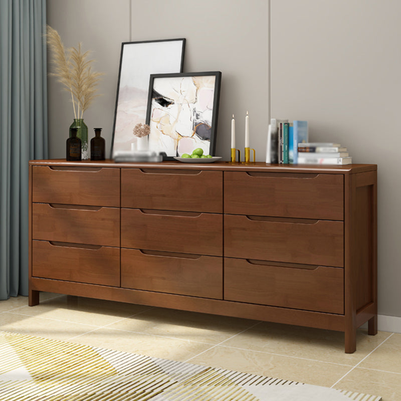 Modern Style Sideboard Buffet with Rubberwood Solid Wood Drawers and Storage Sideboard Clearhalo 'buffet_sideboard' 'Buffets & Sideboards' 'Furniture' 'furniture_buffet_sideboard' 'Kitchen & Dining Furniture' 4948605