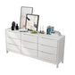 Modern Style Sideboard Buffet with Rubberwood Solid Wood Drawers and Storage Sideboard White 59"L x 16"W x 30"H Clearhalo 'buffet_sideboard' 'Buffets & Sideboards' 'Furniture' 'furniture_buffet_sideboard' 'Kitchen & Dining Furniture' 4948606
