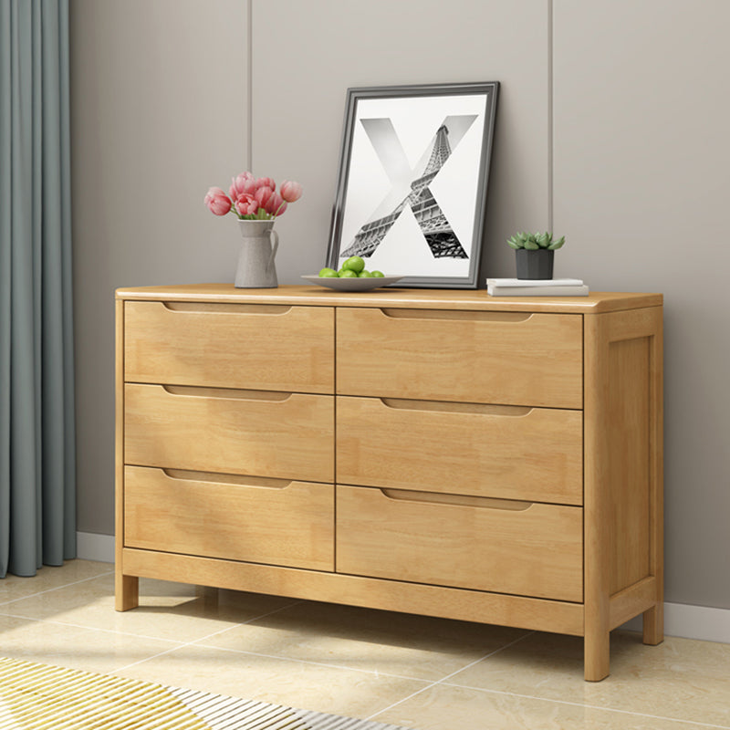 Modern Style Sideboard Buffet with Rubberwood Solid Wood Drawers and Storage Sideboard Clearhalo 'buffet_sideboard' 'Buffets & Sideboards' 'Furniture' 'furniture_buffet_sideboard' 'Kitchen & Dining Furniture' 4948609