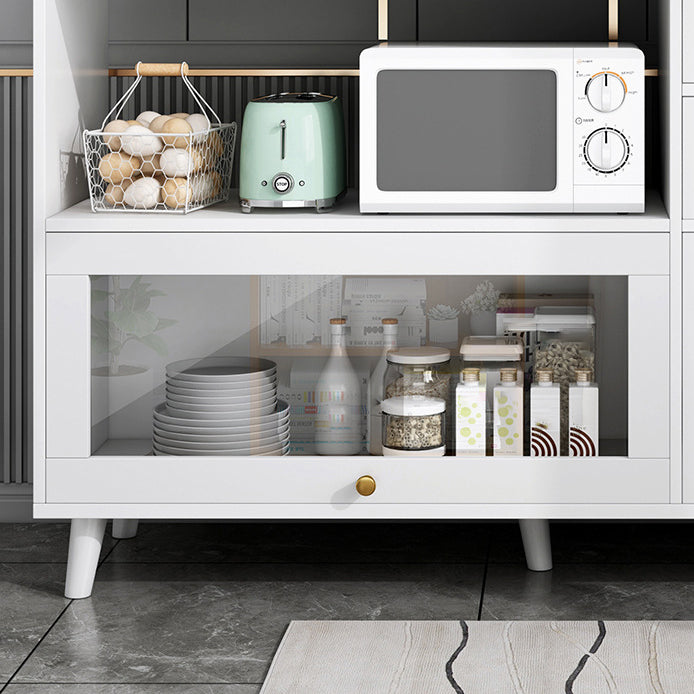 Modern Cabinets Buffet Table Engineered Wood Open Storage Sideboard Cabinet Clearhalo 'buffet_sideboard' 'Buffets & Sideboards' 'Furniture' 'furniture_buffet_sideboard' 'Kitchen & Dining Furniture' 4948627