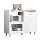 Modern Cabinets Buffet Table Engineered Wood Open Storage Sideboard Cabinet White 31"L x 14"W x 35"H Clearhalo 'buffet_sideboard' 'Buffets & Sideboards' 'Furniture' 'furniture_buffet_sideboard' 'Kitchen & Dining Furniture' 4948630
