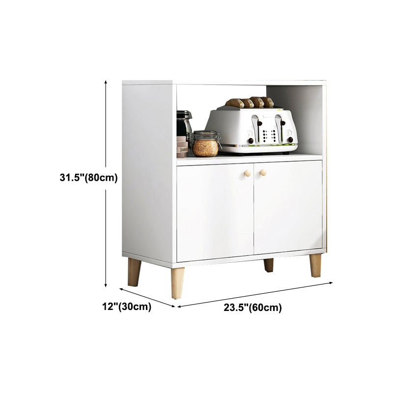 Modern Cabinets Buffet Table Engineered Wood Open Storage Sideboard Cabinet Clearhalo 'buffet_sideboard' 'Buffets & Sideboards' 'Furniture' 'furniture_buffet_sideboard' 'Kitchen & Dining Furniture' 4948639