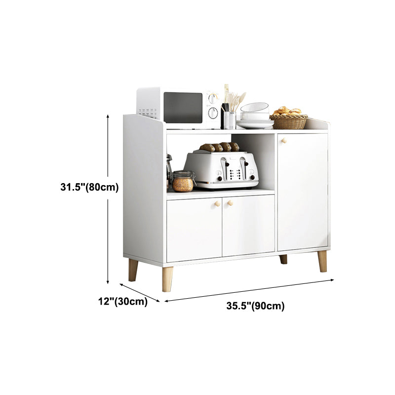 Modern Cabinets Buffet Table Engineered Wood Open Storage Sideboard Cabinet Clearhalo 'buffet_sideboard' 'Buffets & Sideboards' 'Furniture' 'furniture_buffet_sideboard' 'Kitchen & Dining Furniture' 4948640