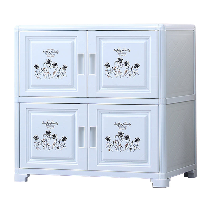 Modern Style Sideboard with Acrylic Doors Cabinets Storage Sideboard for Dining Room Off-White Clearhalo 'buffet_sideboard' 'Buffets & Sideboards' 'Furniture' 'furniture_buffet_sideboard' 'Kitchen & Dining Furniture' 4948642