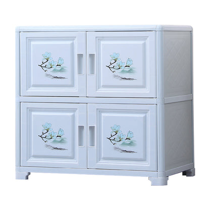 Modern Style Sideboard with Acrylic Doors Cabinets Storage Sideboard for Dining Room White Clearhalo 'buffet_sideboard' 'Buffets & Sideboards' 'Furniture' 'furniture_buffet_sideboard' 'Kitchen & Dining Furniture' 4948647