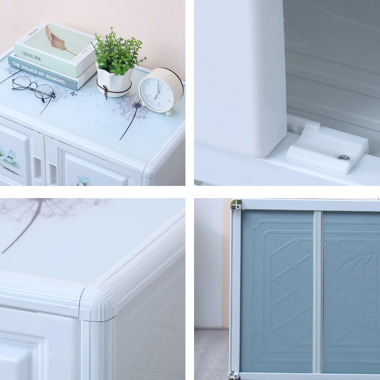 Modern Style Sideboard with Acrylic Doors Cabinets Storage Sideboard for Dining Room Clearhalo 'buffet_sideboard' 'Buffets & Sideboards' 'Furniture' 'furniture_buffet_sideboard' 'Kitchen & Dining Furniture' 4948654