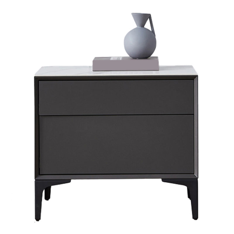 Drawer Wood Sideboard Modern Buffet Server Cabinet with Drawer for Dining Room Dark Gray 21"H x 24"L x 16"W Clearhalo 'buffet_sideboard' 'Buffets & Sideboards' 'Furniture' 'furniture_buffet_sideboard' 'Kitchen & Dining Furniture' 4948671