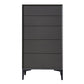 Drawer Wood Sideboard Modern Buffet Server Cabinet with Drawer for Dining Room Dark Gray 24"L x 16"W x 43"H Clearhalo 'buffet_sideboard' 'Buffets & Sideboards' 'Furniture' 'furniture_buffet_sideboard' 'Kitchen & Dining Furniture' 4948674