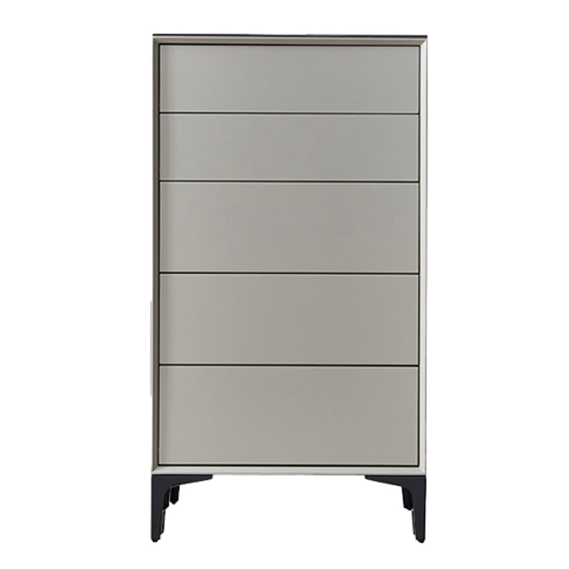 Drawer Wood Sideboard Modern Buffet Server Cabinet with Drawer for Dining Room Light Gray 24"L x 16"W x 43"H Clearhalo 'buffet_sideboard' 'Buffets & Sideboards' 'Furniture' 'furniture_buffet_sideboard' 'Kitchen & Dining Furniture' 4948676