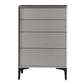 Drawer Wood Sideboard Modern Buffet Server Cabinet with Drawer for Dining Room Light Gray 24"L x 16"W x 35"H Clearhalo 'buffet_sideboard' 'Buffets & Sideboards' 'Furniture' 'furniture_buffet_sideboard' 'Kitchen & Dining Furniture' 4948678