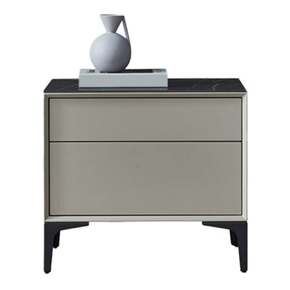Drawer Wood Sideboard Modern Buffet Server Cabinet with Drawer for Dining Room Light Gray 21"H x 24"L x 16"W Clearhalo 'buffet_sideboard' 'Buffets & Sideboards' 'Furniture' 'furniture_buffet_sideboard' 'Kitchen & Dining Furniture' 4948682