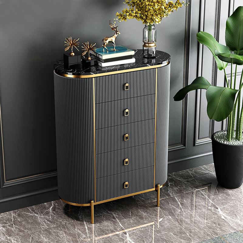 Modern Style Stone Buffet Sideboard 31.5"W Dining Room Buffet Server with Drawer Clearhalo 'buffet_sideboard' 'Buffets & Sideboards' 'Furniture' 'furniture_buffet_sideboard' 'Kitchen & Dining Furniture' 4948691