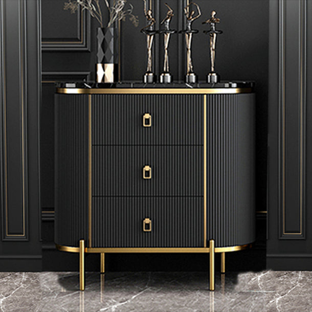 Modern Style Stone Buffet Sideboard 31.5"W Dining Room Buffet Server with Drawer Clearhalo 'buffet_sideboard' 'Buffets & Sideboards' 'Furniture' 'furniture_buffet_sideboard' 'Kitchen & Dining Furniture' 4948704