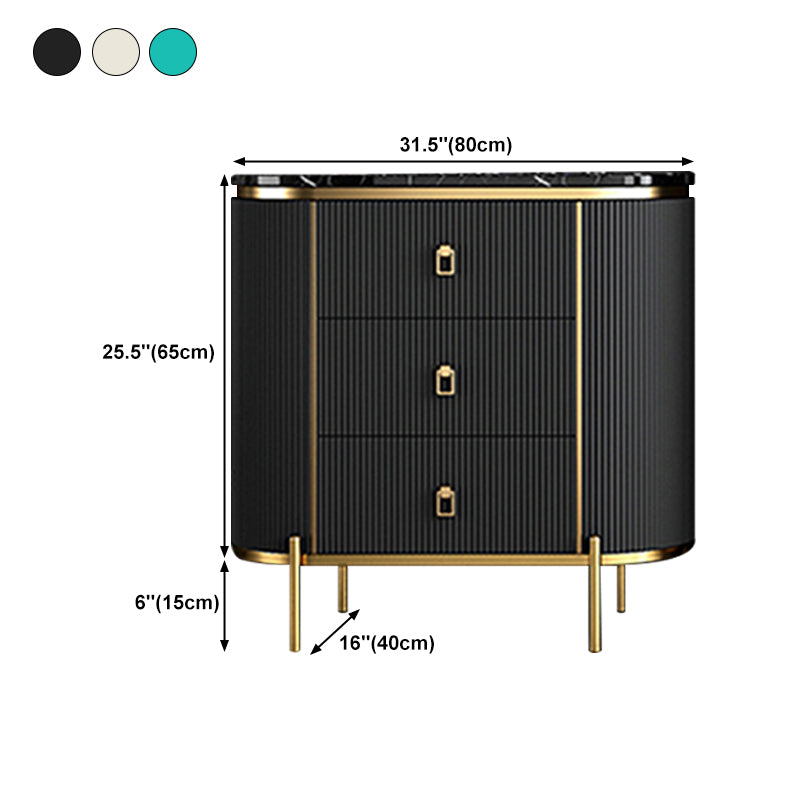 Modern Style Stone Buffet Sideboard 31.5"W Dining Room Buffet Server with Drawer Clearhalo 'buffet_sideboard' 'Buffets & Sideboards' 'Furniture' 'furniture_buffet_sideboard' 'Kitchen & Dining Furniture' 4948708