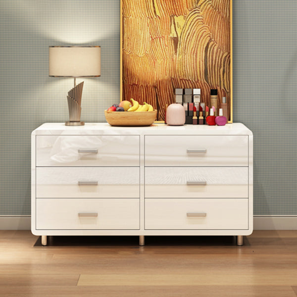 Modern Engineered Wood Sideboard Simple Buffet Table with Drawer for Dining Room White 47"L x 16"W x 24"H None Clearhalo 'buffet_sideboard' 'Buffets & Sideboards' 'Furniture' 'furniture_buffet_sideboard' 'Kitchen & Dining Furniture' 4948717