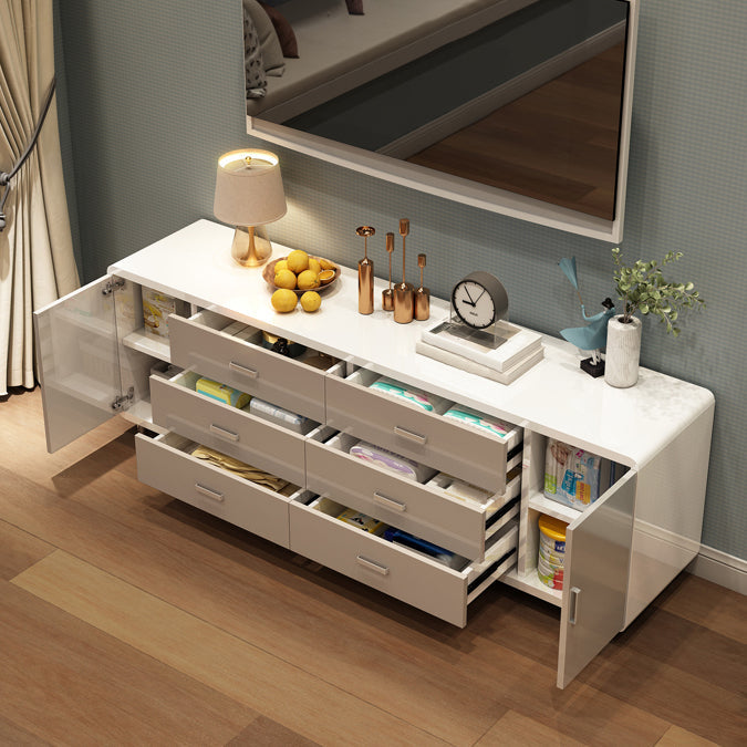 Modern Engineered Wood Sideboard Simple Buffet Table with Drawer for Dining Room Clearhalo 'buffet_sideboard' 'Buffets & Sideboards' 'Furniture' 'furniture_buffet_sideboard' 'Kitchen & Dining Furniture' 4948728