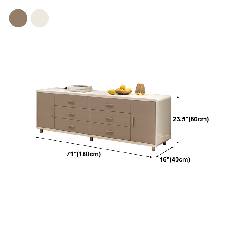 Modern Engineered Wood Sideboard Simple Buffet Table with Drawer for Dining Room Clearhalo 'buffet_sideboard' 'Buffets & Sideboards' 'Furniture' 'furniture_buffet_sideboard' 'Kitchen & Dining Furniture' 4948731