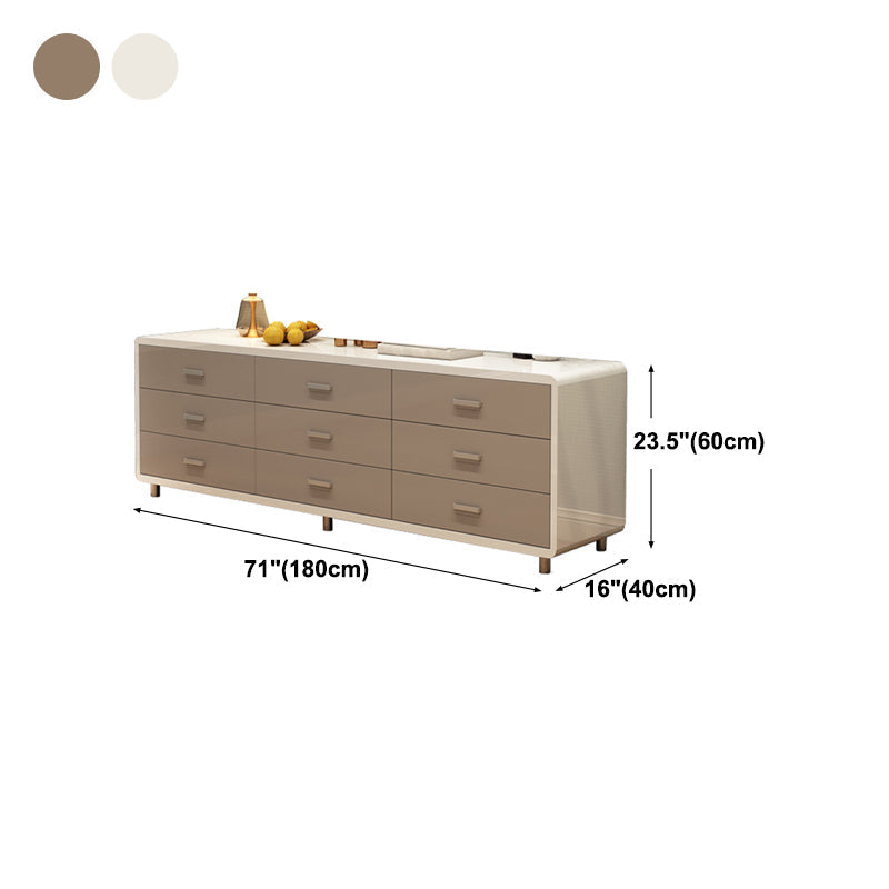 Modern Engineered Wood Sideboard Simple Buffet Table with Drawer for Dining Room Clearhalo 'buffet_sideboard' 'Buffets & Sideboards' 'Furniture' 'furniture_buffet_sideboard' 'Kitchen & Dining Furniture' 4948732