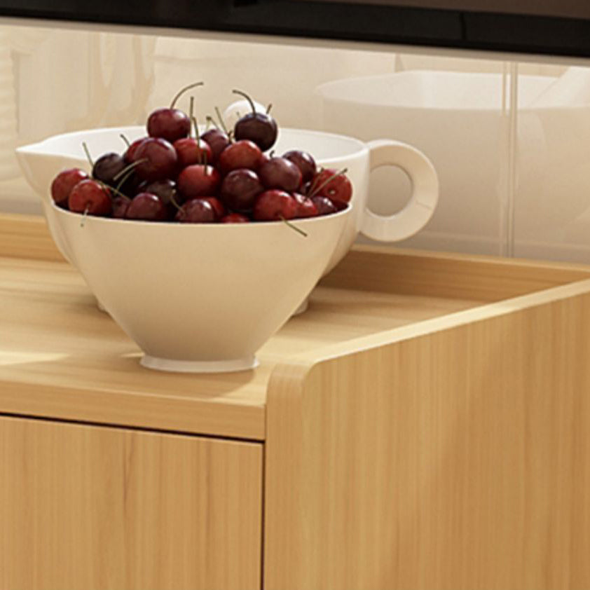 Living Room Simple Buffet Server Artificial Wood Frame Kitchen Server Clearhalo 'buffet_sideboard' 'Buffets & Sideboards' 'Furniture' 'furniture_buffet_sideboard' 'Kitchen & Dining Furniture' 4948744