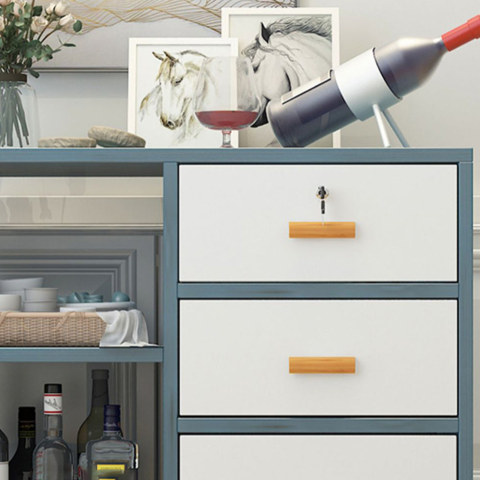 Living Room Simple Buffet Server Artificial Wood Frame Kitchen Server Clearhalo 'buffet_sideboard' 'Buffets & Sideboards' 'Furniture' 'furniture_buffet_sideboard' 'Kitchen & Dining Furniture' 4948747