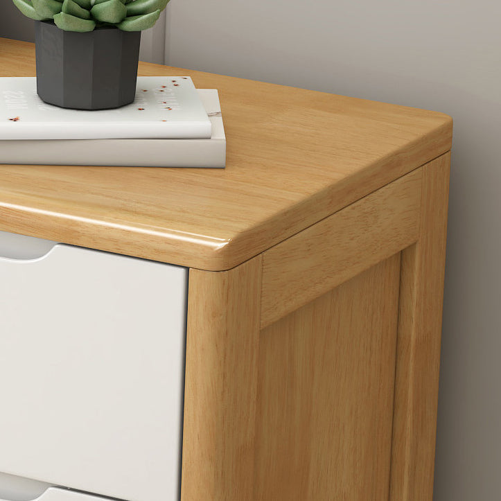 Modern Rubber-wood Solid Wood Side Board Living Room Buffet/Console with Drawers Clearhalo 'buffet_sideboard' 'Buffets & Sideboards' 'Furniture' 'furniture_buffet_sideboard' 'Kitchen & Dining Furniture' 4948758