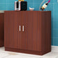 Artificial Wood Dining Room Sideboard Cabinet Modern Server Cabinet with Storage Red Brown 31"L x 16"W x 31"H Clearhalo 'buffet_sideboard' 'Buffets & Sideboards' 'Furniture' 'furniture_buffet_sideboard' 'Kitchen & Dining Furniture' 4948777