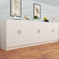 Artificial Wood Dining Room Sideboard Cabinet Modern Server Cabinet with Storage White 71"L x 16"W x 31"H Clearhalo 'buffet_sideboard' 'Buffets & Sideboards' 'Furniture' 'furniture_buffet_sideboard' 'Kitchen & Dining Furniture' 4948786