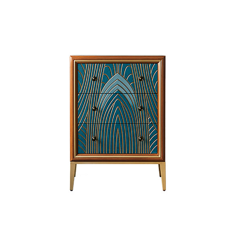 Luxurious Buffet Table Gold Frame Multi Drawer Dining Table for Living Room Blue 24"L x 15"W x 33"H Clearhalo 'buffet_sideboard' 'Buffets & Sideboards' 'Furniture' 'furniture_buffet_sideboard' 'Kitchen & Dining Furniture' 4948847