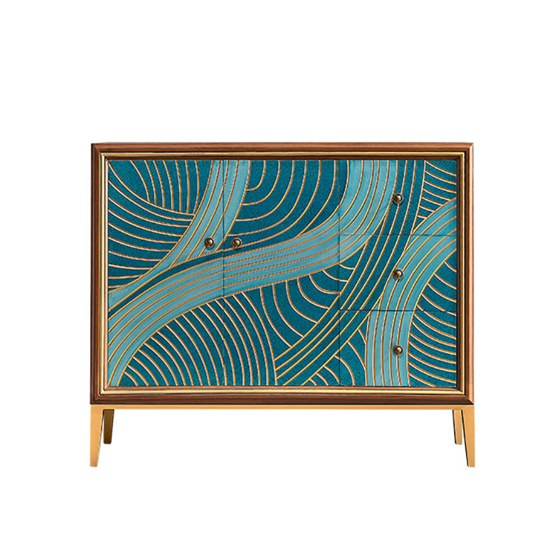 Luxurious Buffet Table Gold Frame Multi Drawer Dining Table for Living Room Clearhalo 'buffet_sideboard' 'Buffets & Sideboards' 'Furniture' 'furniture_buffet_sideboard' 'Kitchen & Dining Furniture' 4948855