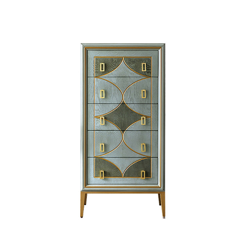 Luxurious Buffet Table Gold Frame Multi Drawer Dining Table for Living Room Green 24"L x 15"W x 48"H Clearhalo 'buffet_sideboard' 'Buffets & Sideboards' 'Furniture' 'furniture_buffet_sideboard' 'Kitchen & Dining Furniture' 4948862