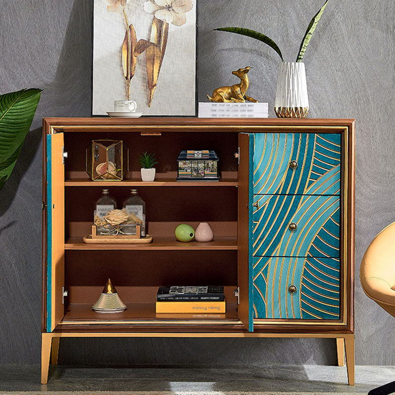 Luxurious Buffet Table Gold Frame Multi Drawer Dining Table for Living Room Clearhalo 'buffet_sideboard' 'Buffets & Sideboards' 'Furniture' 'furniture_buffet_sideboard' 'Kitchen & Dining Furniture' 4948870