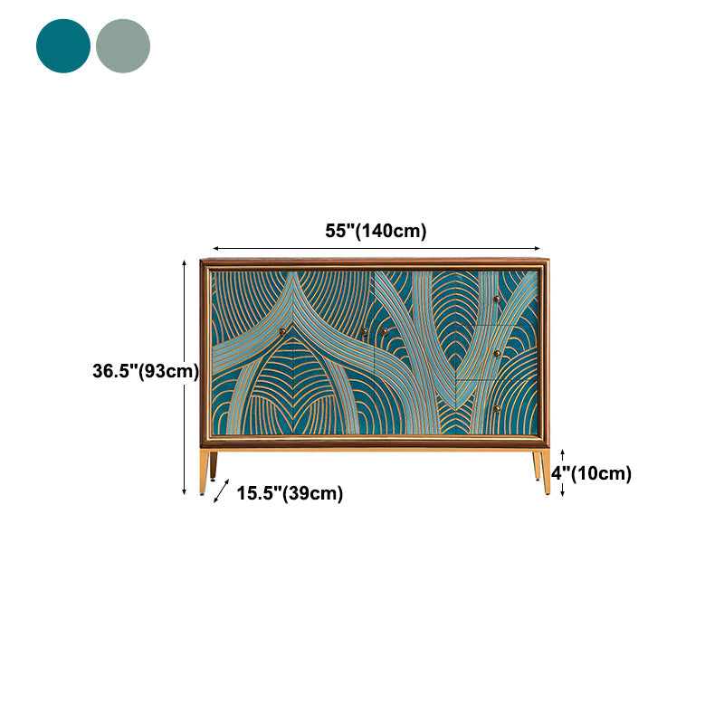 Luxurious Buffet Table Gold Frame Multi Drawer Dining Table for Living Room Clearhalo 'buffet_sideboard' 'Buffets & Sideboards' 'Furniture' 'furniture_buffet_sideboard' 'Kitchen & Dining Furniture' 4948878
